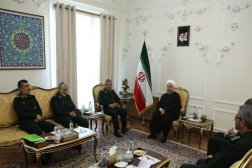 Rouhani meets with the leaders of the Revolutionary Guards after winning a second presidential term. (Archives - Iranian Presidency website)
