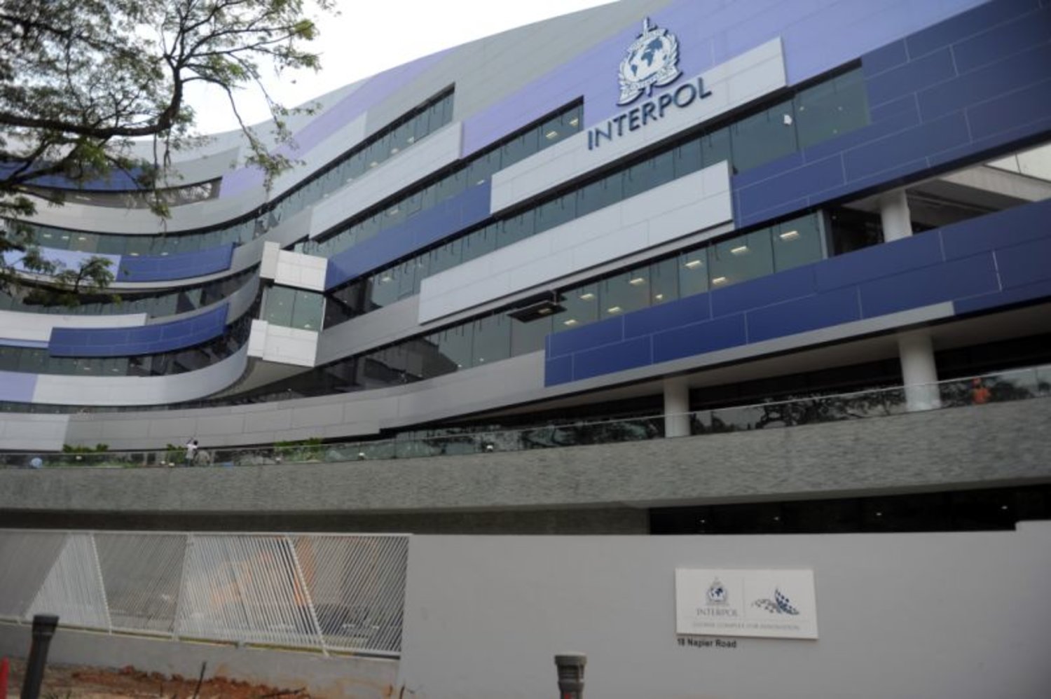 INTERPOL Global Complex for Innovation (IGCI), pictured in Singapore, on September 30, 2014 (AFP Photo/Mohd Fyrol) 