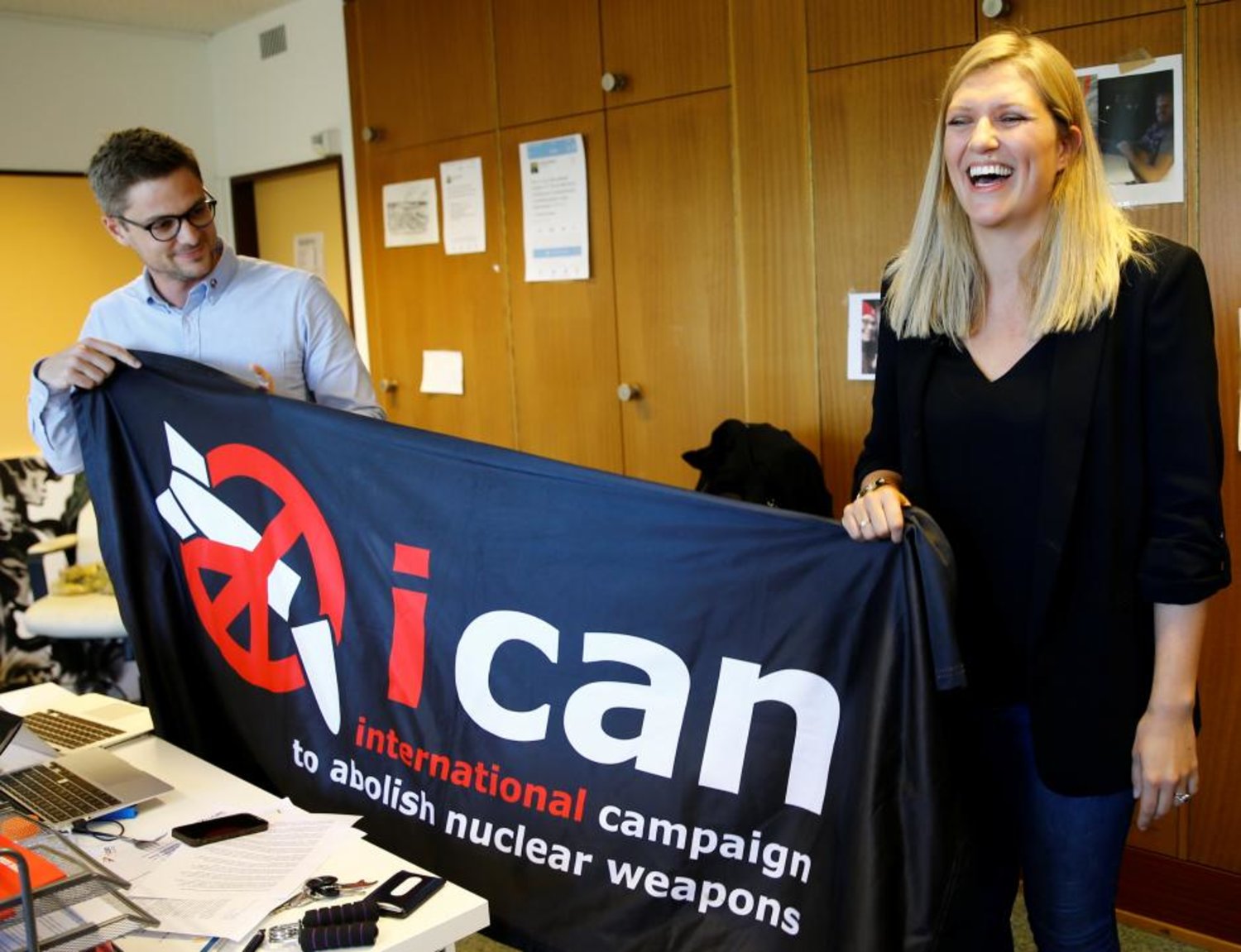 The International Campaign to Abolish Nuclear Weapons (ICAN) was awarded the Nobel Prize for Peace. (Reuters)