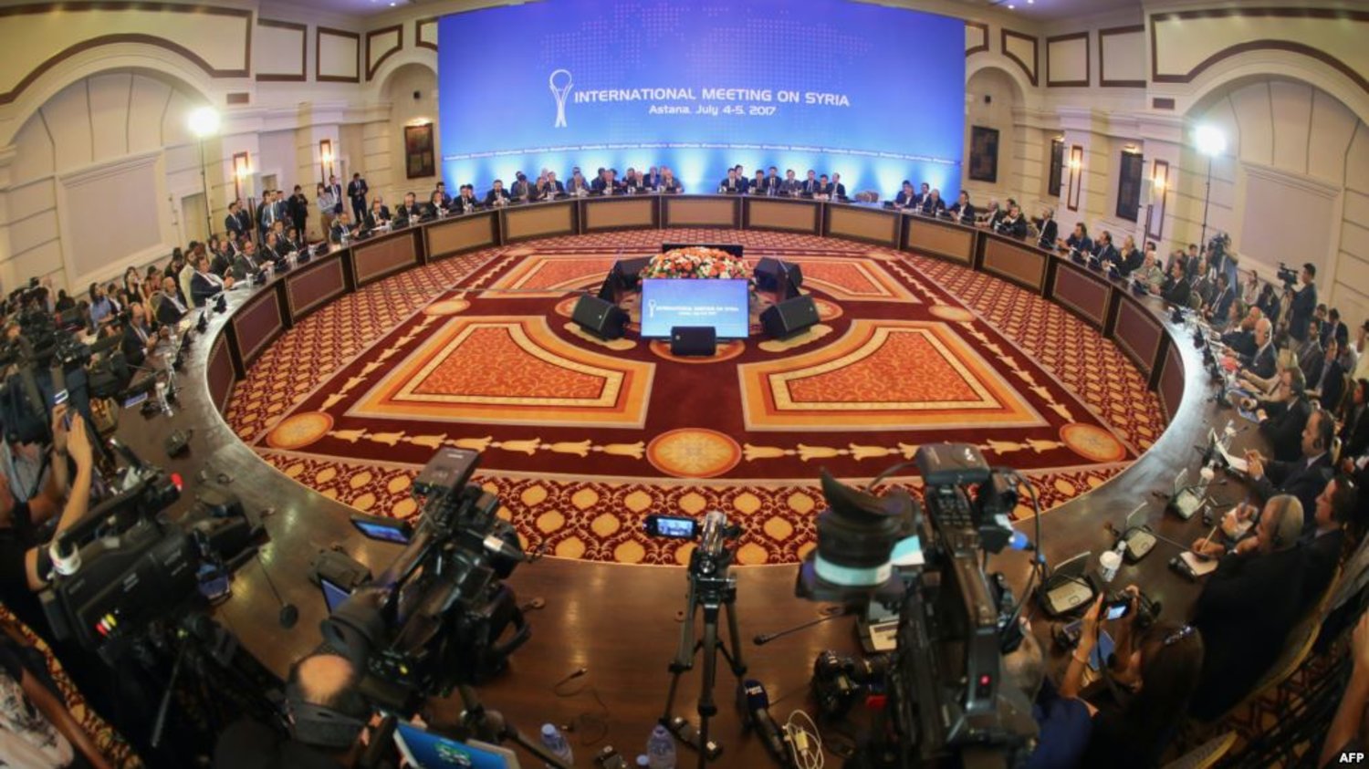  A general view shows the fifth round of Syria peace talks in Astana on July 5/AFP