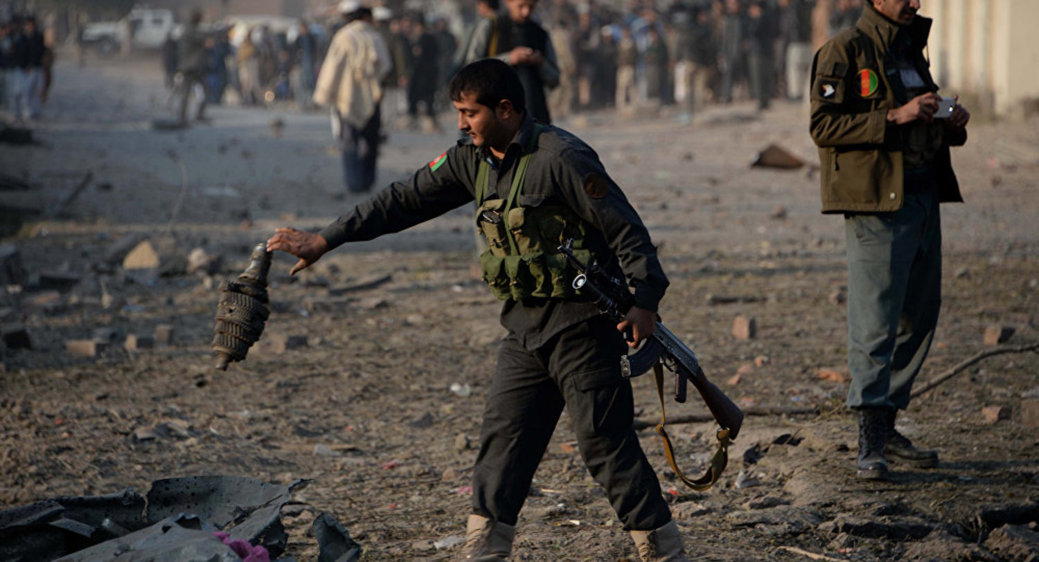 File photo: The scene of a suicide bombing in Kabul. AFP/ Noorullah Shirzada