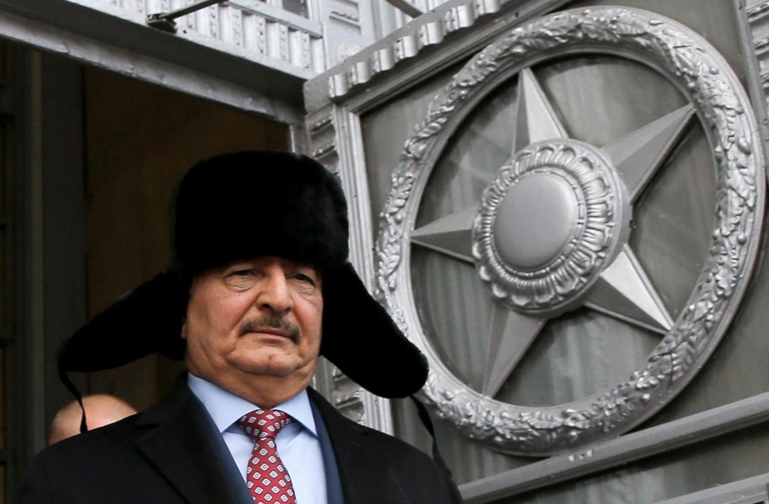 General Khalifa Haftar, commander in the Libyan National Army (LNA), leaves after a meeting with Russian Foreign Minister Sergei Lavrov in Moscow, Russia, November 29, 2016. REUTERS/Maxim Shemetov/File Photo
