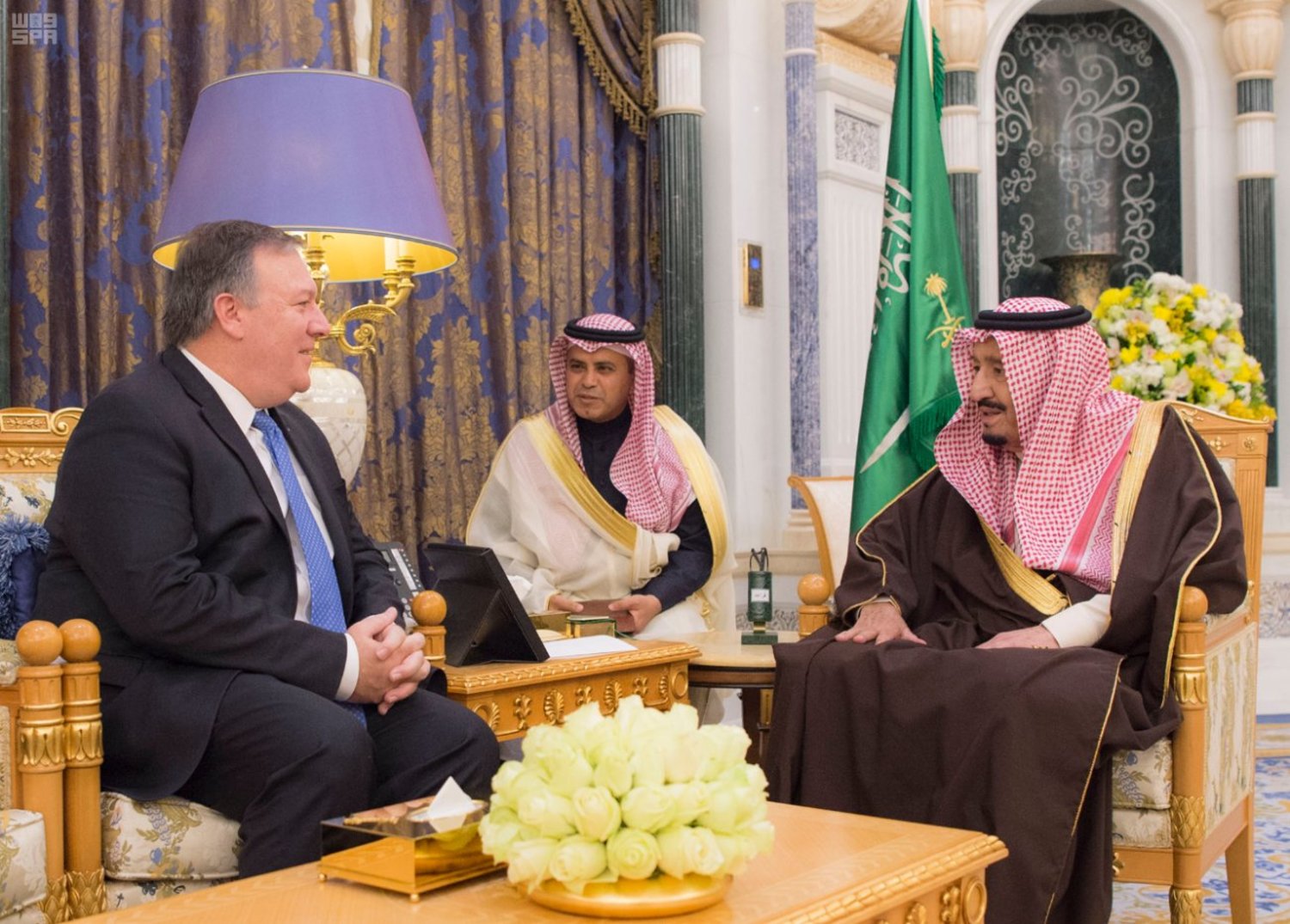 King Salman meets with CIA’s director. SPA