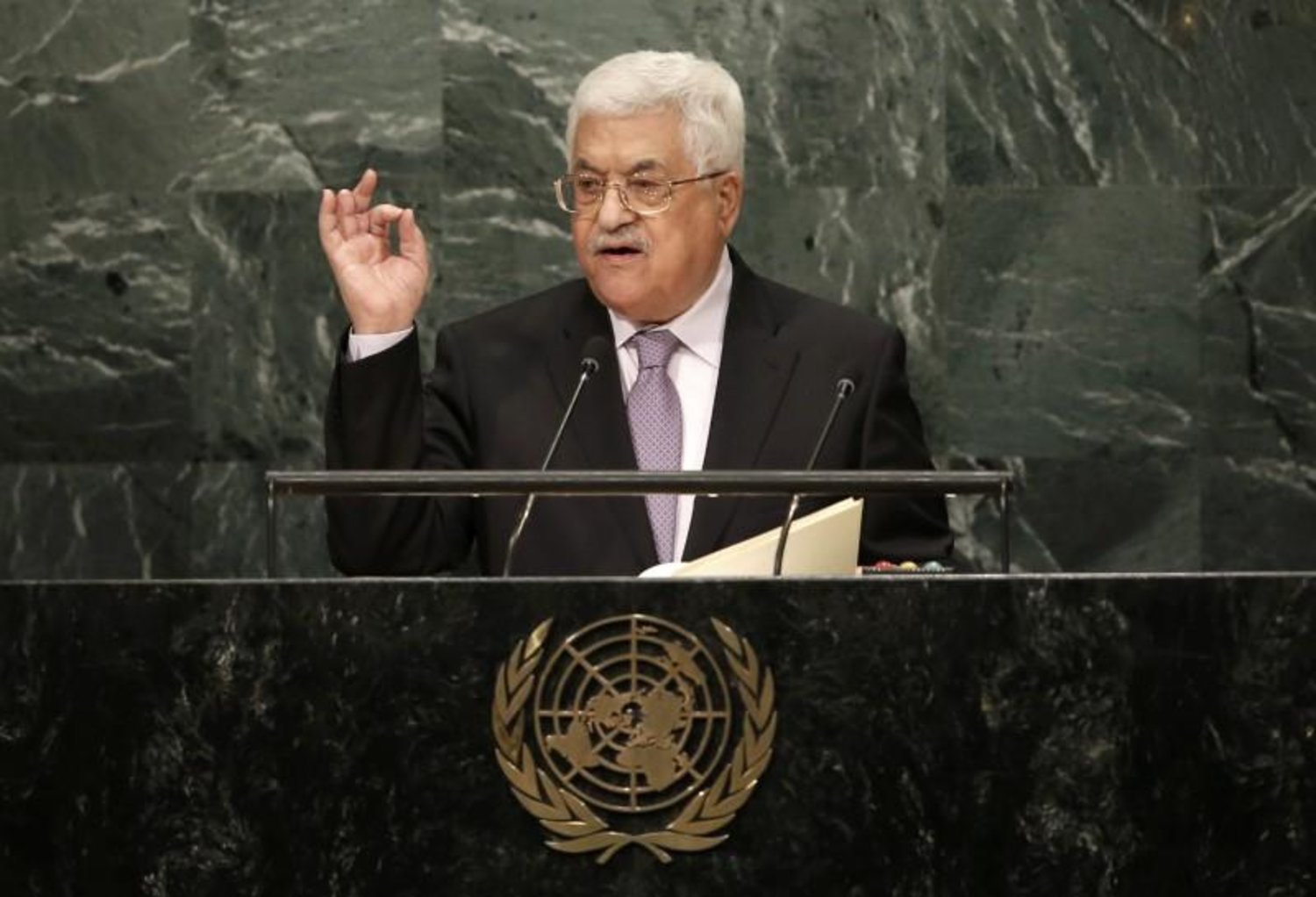 Palestinian President Mahmoud Abbas addresses the 71st United Nations General Assembly in Manhattan, New York, US September 22, 2016. (Reuters)