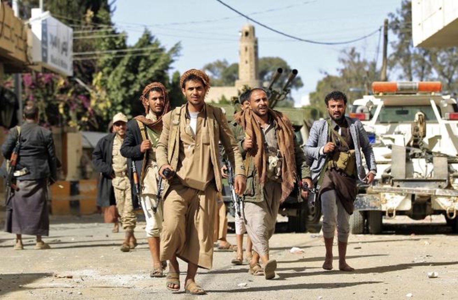 Houthis in Sanaa earlier this month (AFP).