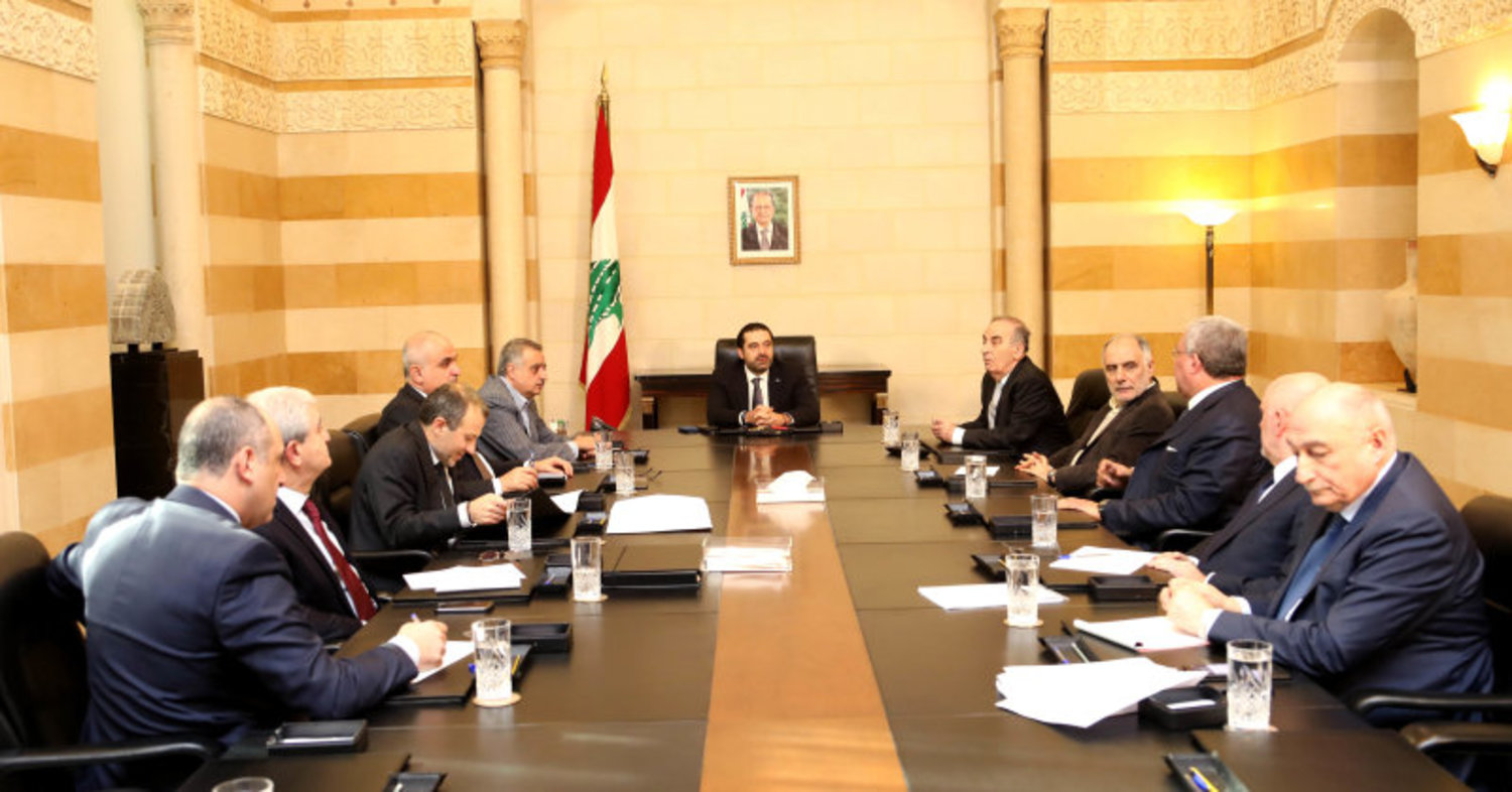 Prime Minister Saad Hariri chairs a ministerial committee’s meeting on Tuesday (Dalati & Nohra) 