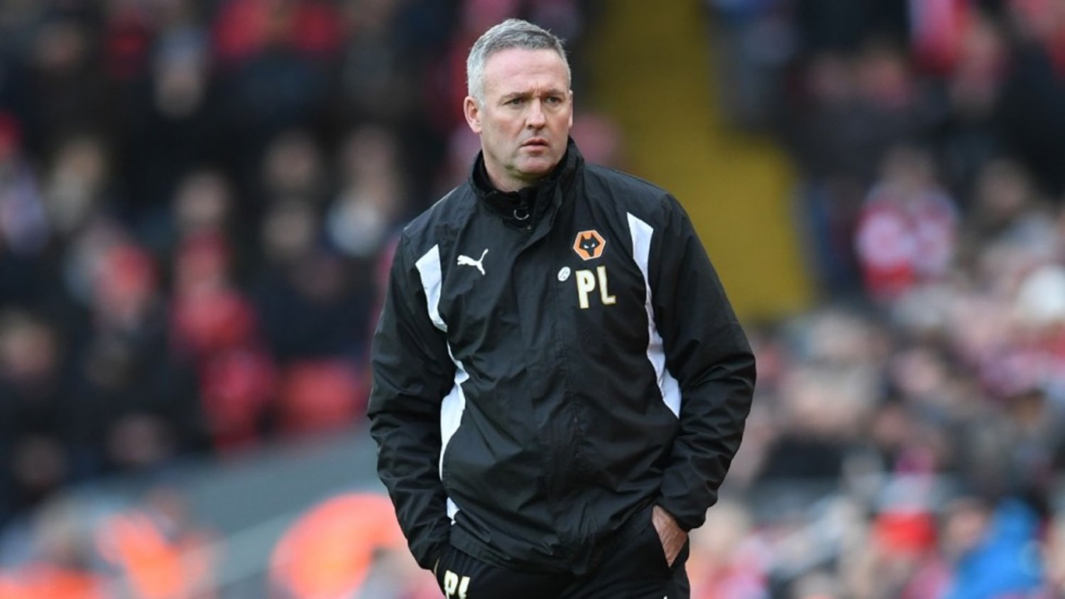Paul Lambert on the touchline as Wolverhampton Wanderers manager in January 2017. (AFP)