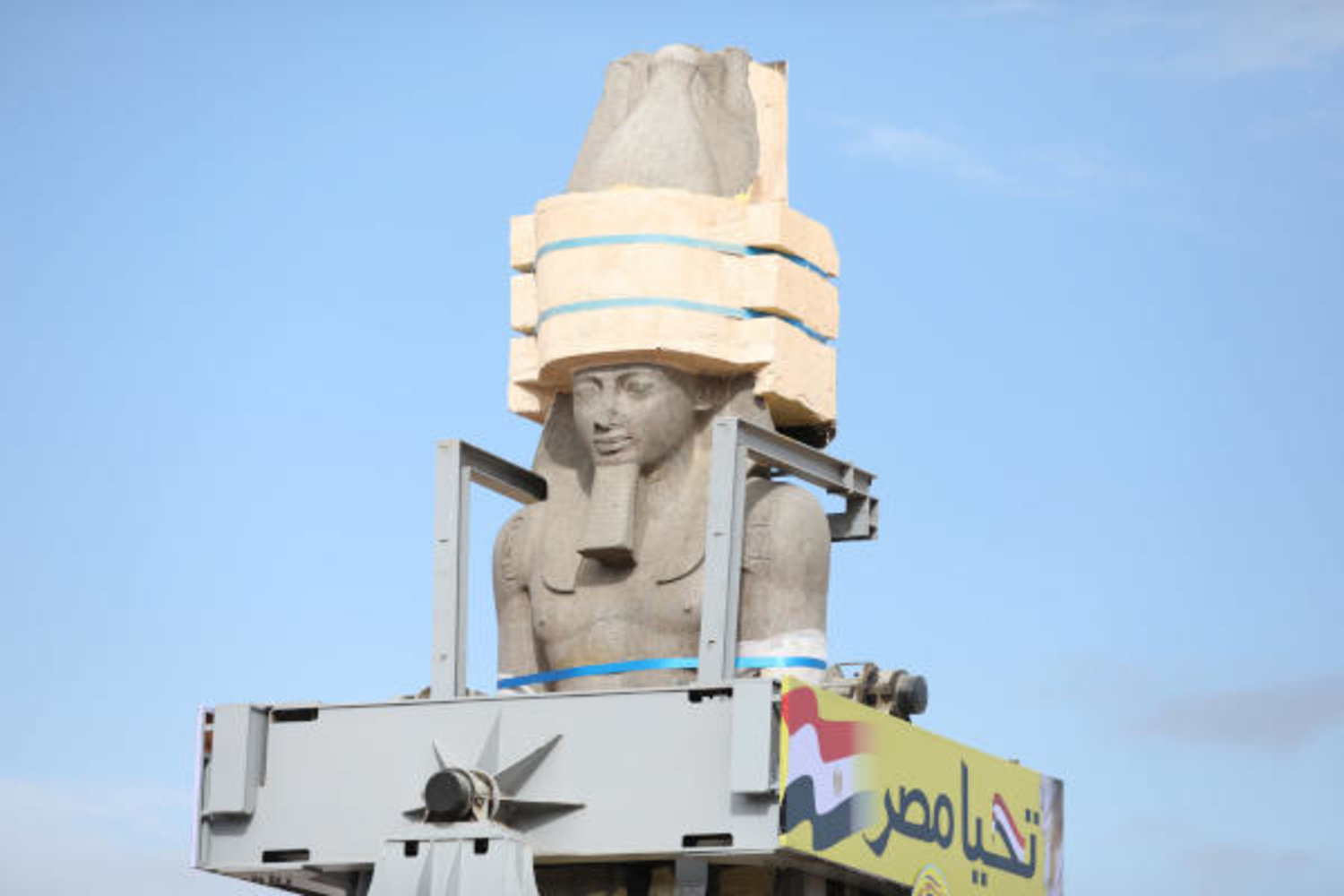 The Statue of King Ramses II is seen on the way to the Grand Egyptian Museum in Cairo, Egypt January 25, 2018. (Reuters)