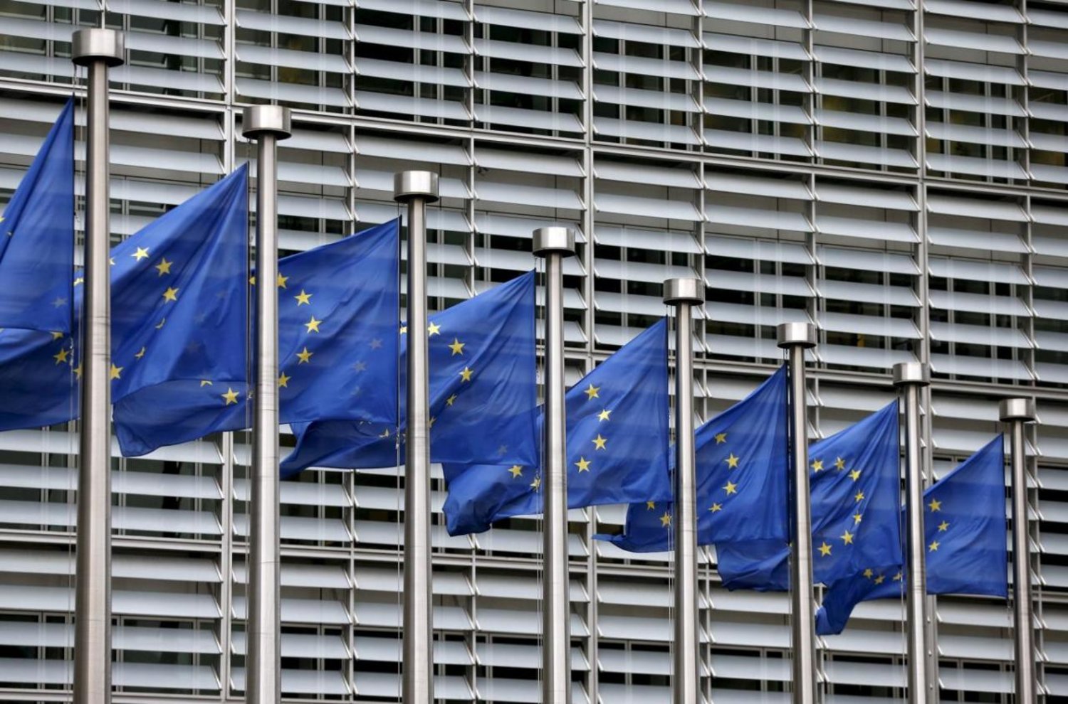 European Union flags flutter outside the EU Commission headquarters in Brussels, Belgium, in this file picture taken October 28, 2015. REUTERS
