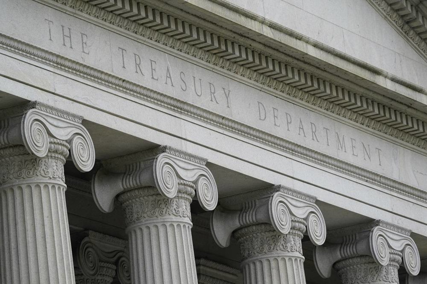 The Treasury Building is viewed in Washington, May 4, 2021. (AP) 