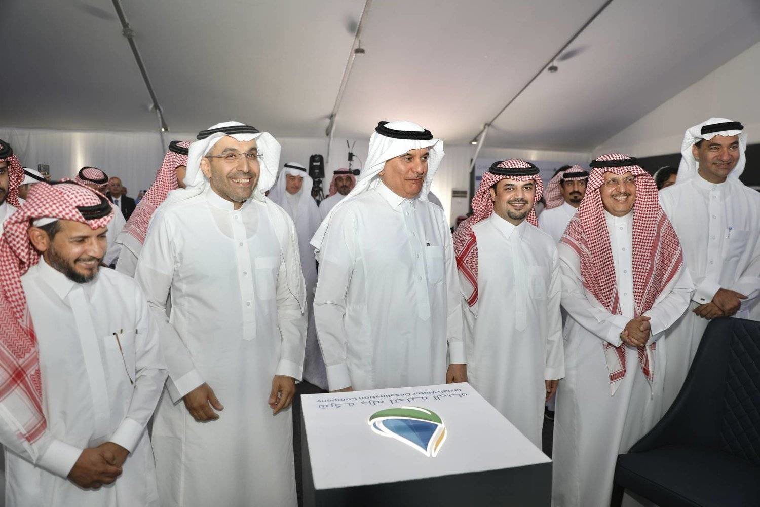The inauguration ceremony of the Jubail 3A independent water desalination plant (Jazlah Water Desalination Company). (Asharq Al-Awsat)