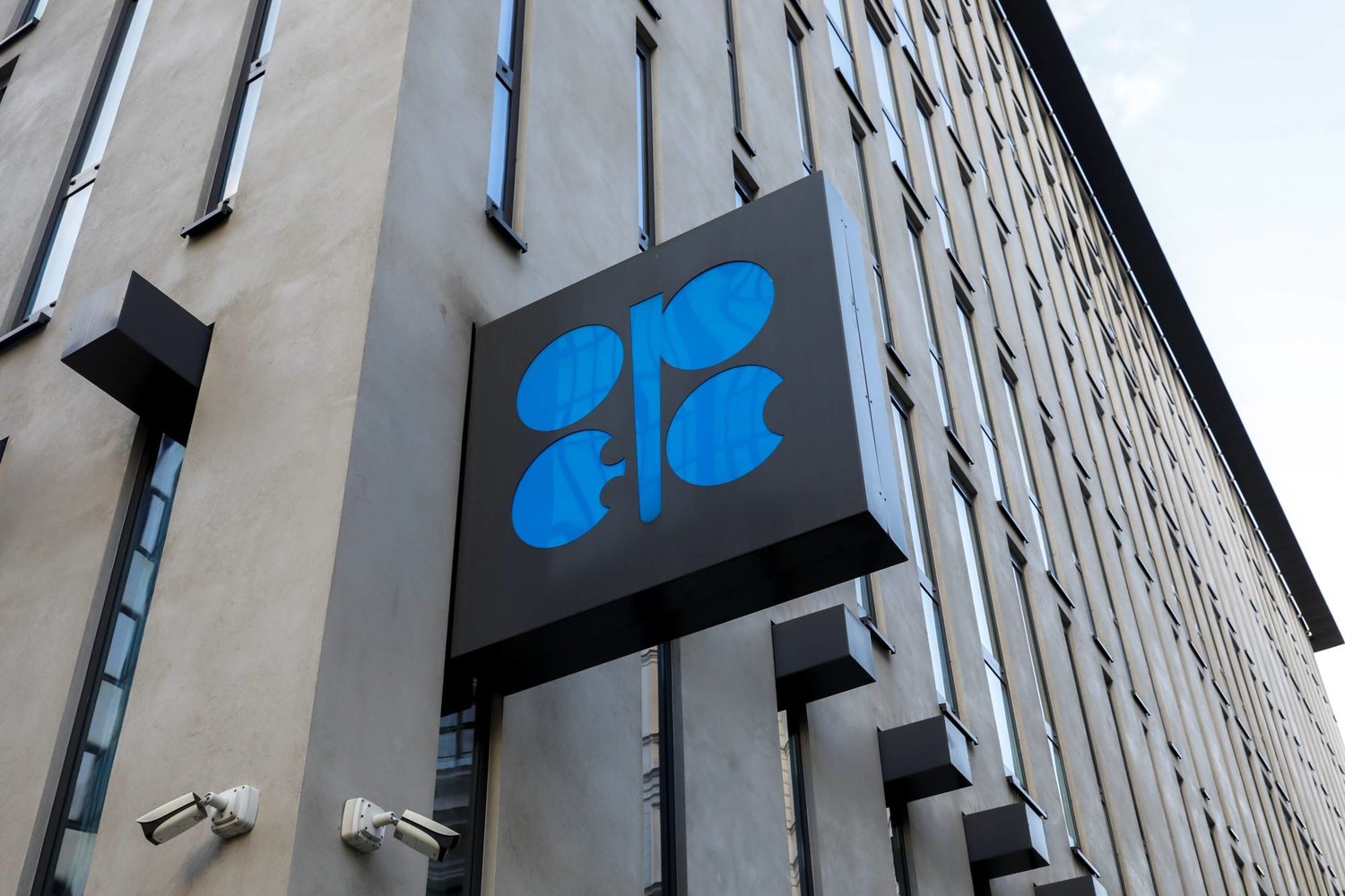 FILE - The logo of the Organization of the Petroleoum Exporting Countries (OPEC) is seen outside of OPEC's headquarters in Vienna, Austria, on March 3, 2022. (AP Photo/Lisa Leutner, File)