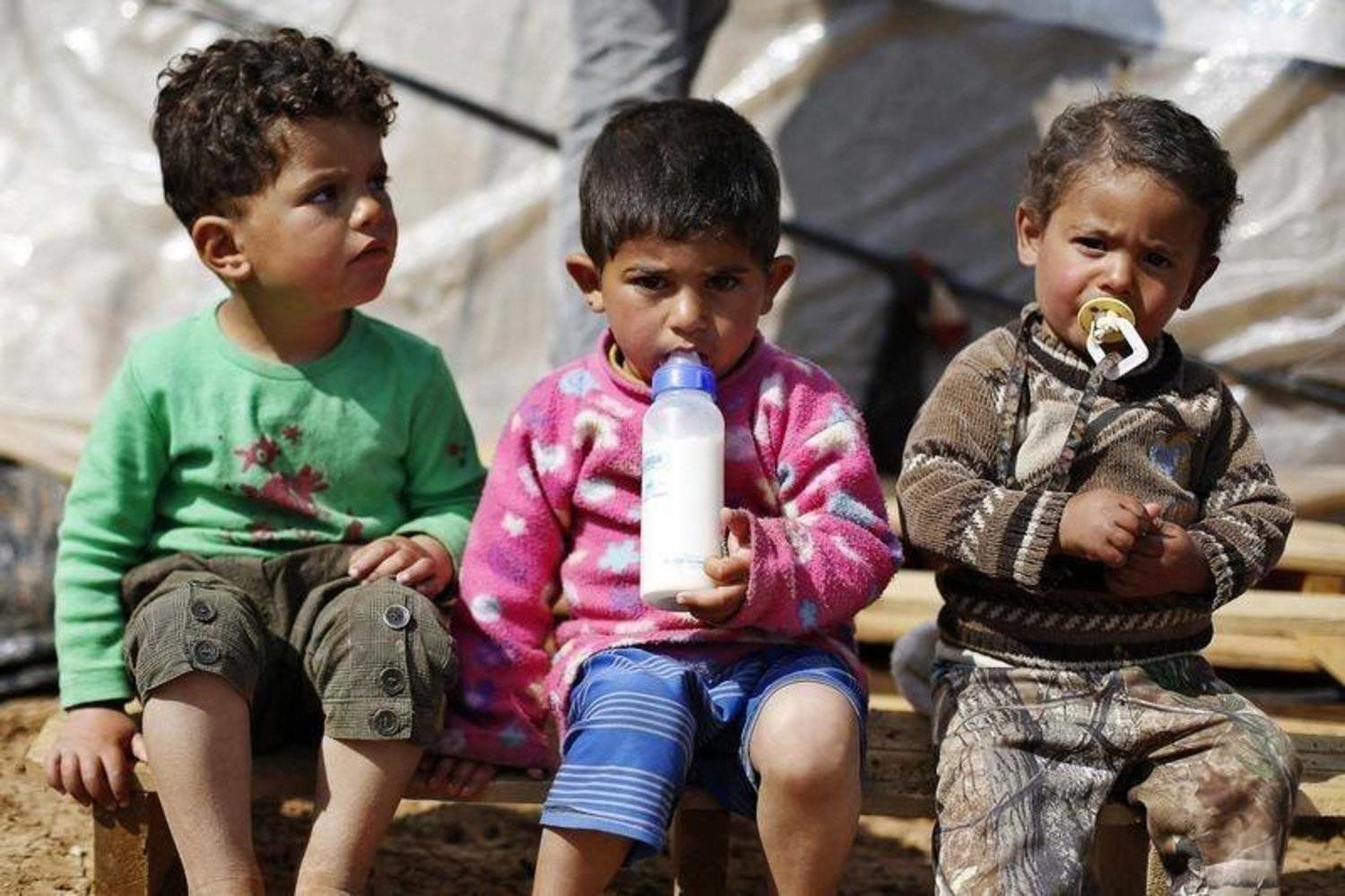 Displaced Syrian children are seen at a refugee camp near Amman, Jordan. Reuters file photo