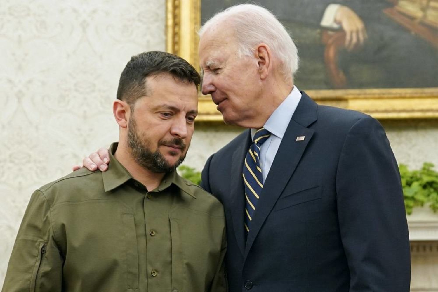 President Joe Biden meets with Ukrainian President Volodymyr Zelensky in the Oval Office of the White House, Thursday, Sept. 21, 2023, in Washington. (AP)