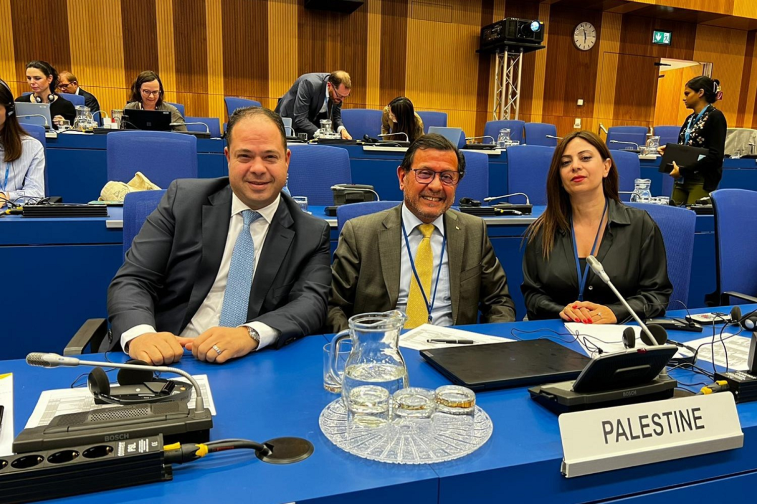 The Palestinian delegation at the IAEA General Conference