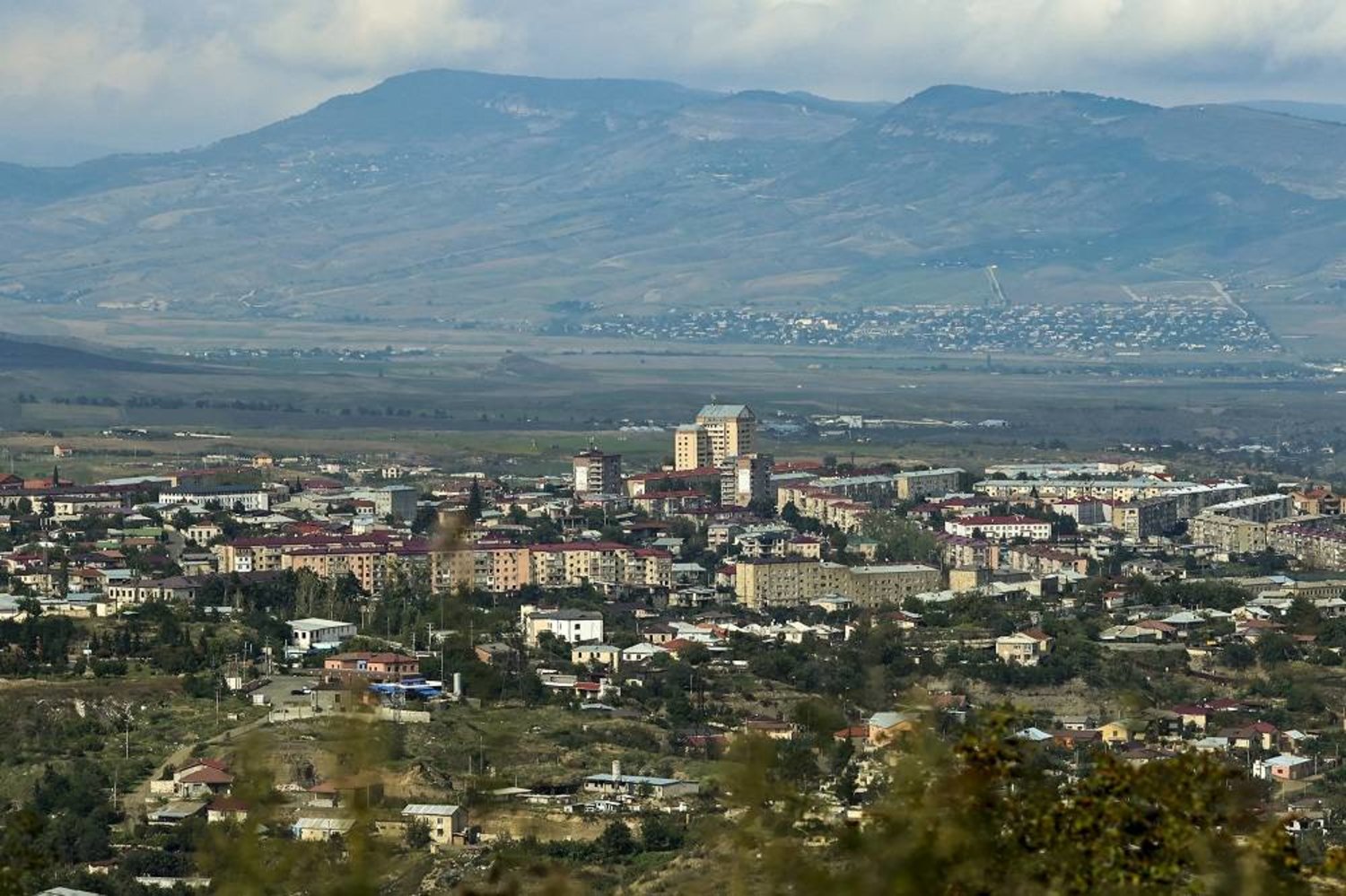 A view of Khankendi, Azerbaijan on Monday, Oct. 2, 2023 which is also known as Stepanakert, Karabakh to Armenians. (AP)