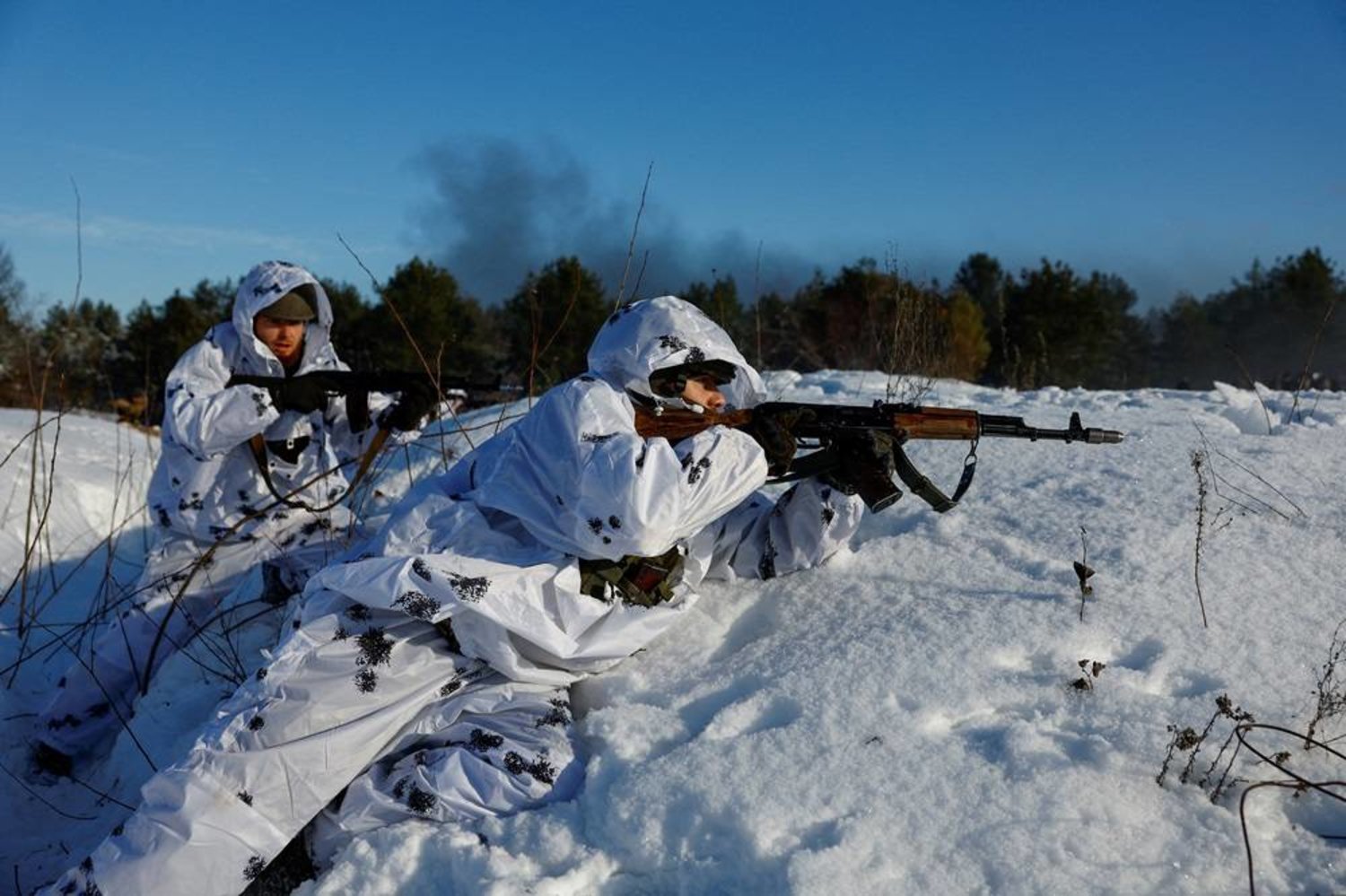 Ukrainian servicemen take part in anti-sabotage drills, amid Russia's attack on Ukraine, in Chernihiv region, Ukraine December 5, 2023. (Reuters)