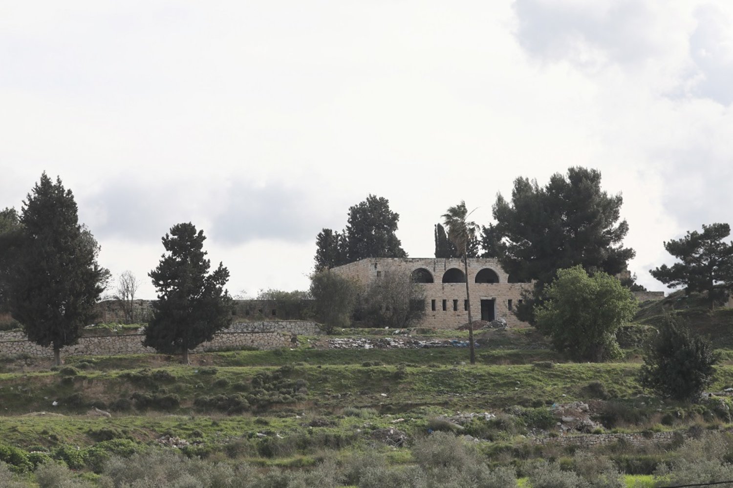 The evacuated Israeli settlement of Sanur near the West Bank city of Jenin, March 21, 2023. (EPA)