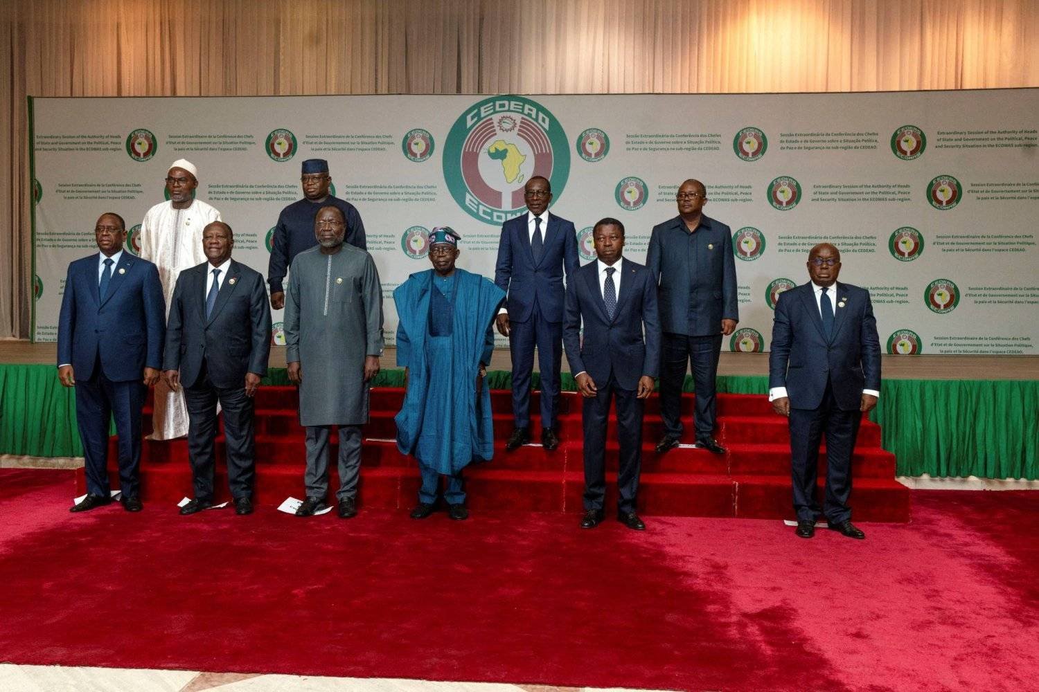 A group photo of the leaders of the ECOWAS countries in Abuja on Saturday. (Reuters)