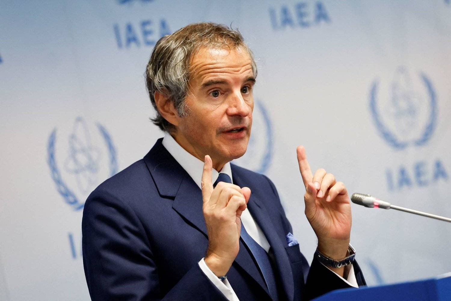 Director General of the International Atomic Energy Agency (IAEA) Rafael Grossi holds a press conference on the opening day of a quarterly meeting of the IAEA Board of Governors in Vienna, Austria, March 4, 2024. REUTERS/Lisa Leutner