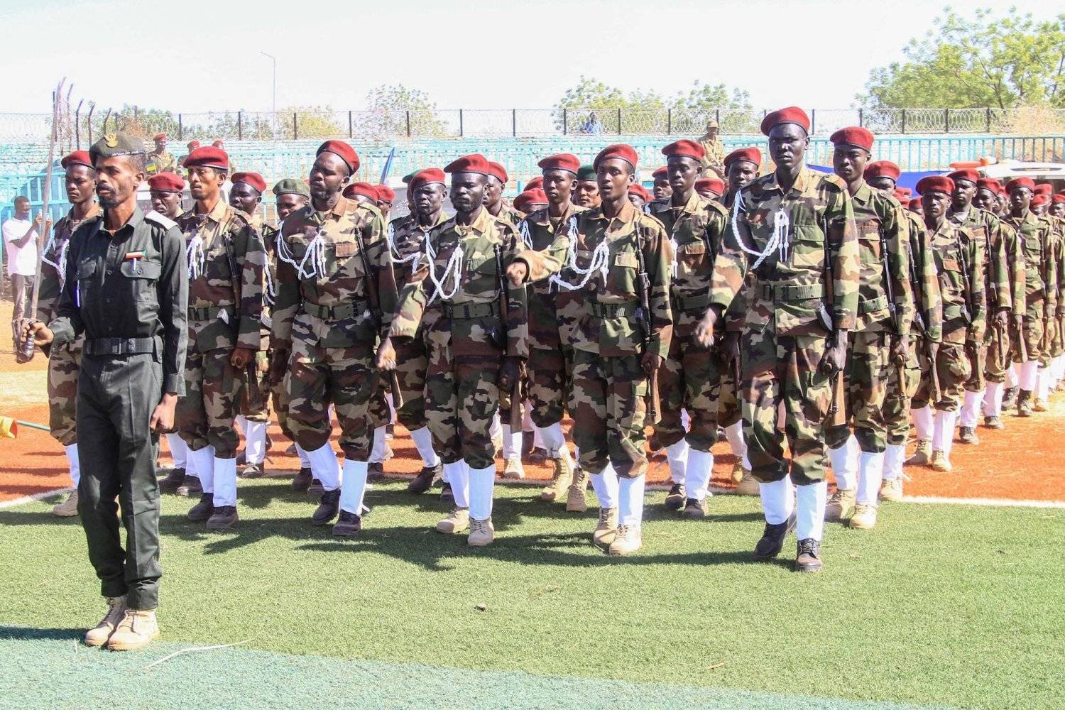 Deputy General Commander of the Sudanese Armed Forces (SAF) Shams-Edin Kabashi made his statement during a military graduation event in Al-Qadarif, eastern Sudan (AFP)