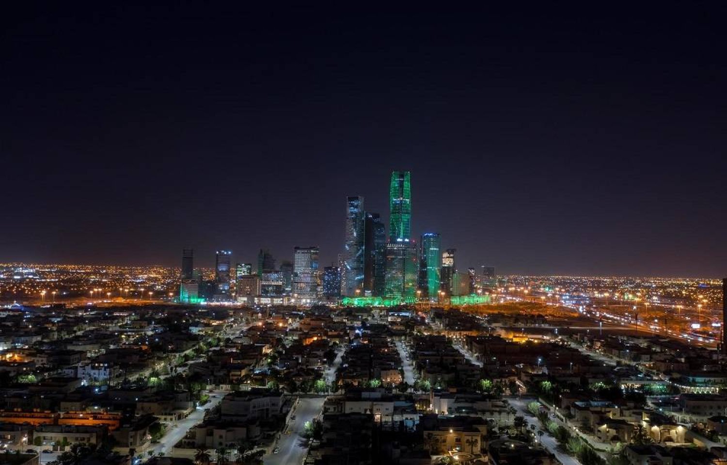 A general view of Riyadh, Saudi Arabia on National Day in 2021. (SPA)