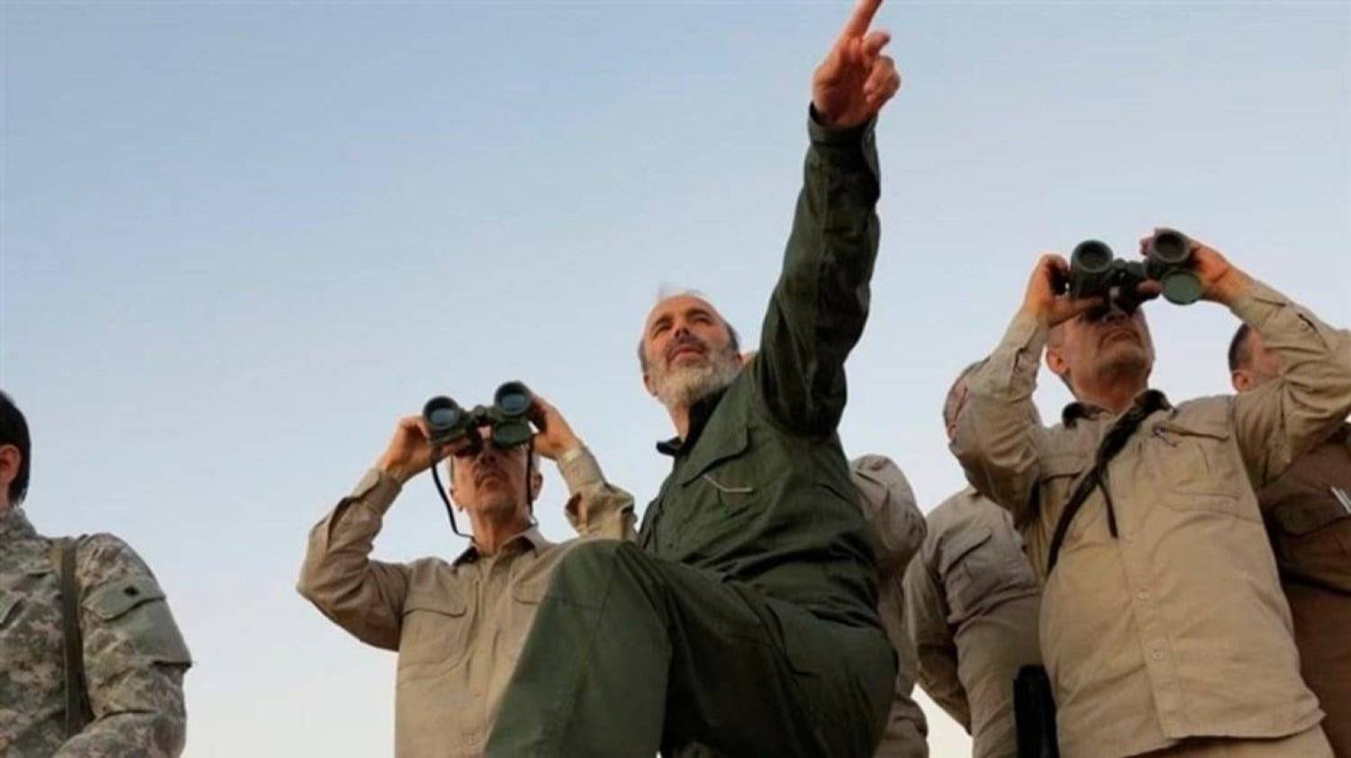 File photo of Iranian military leaders in eastern Syria (Syrian Observatory for Human Rights)