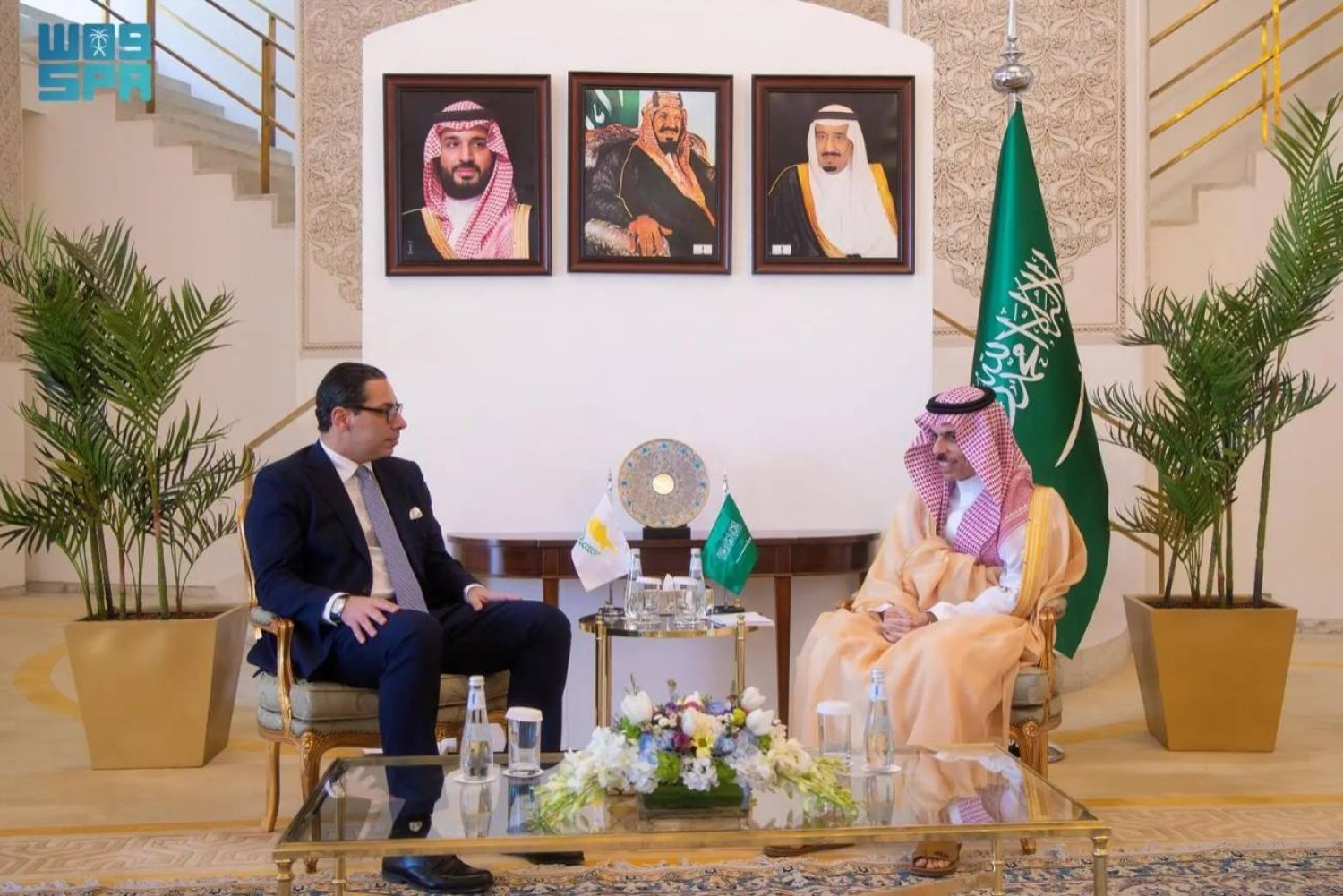 The Saudi and Cypriot Foreign Ministers met in Riyadh on Thursday. SPA