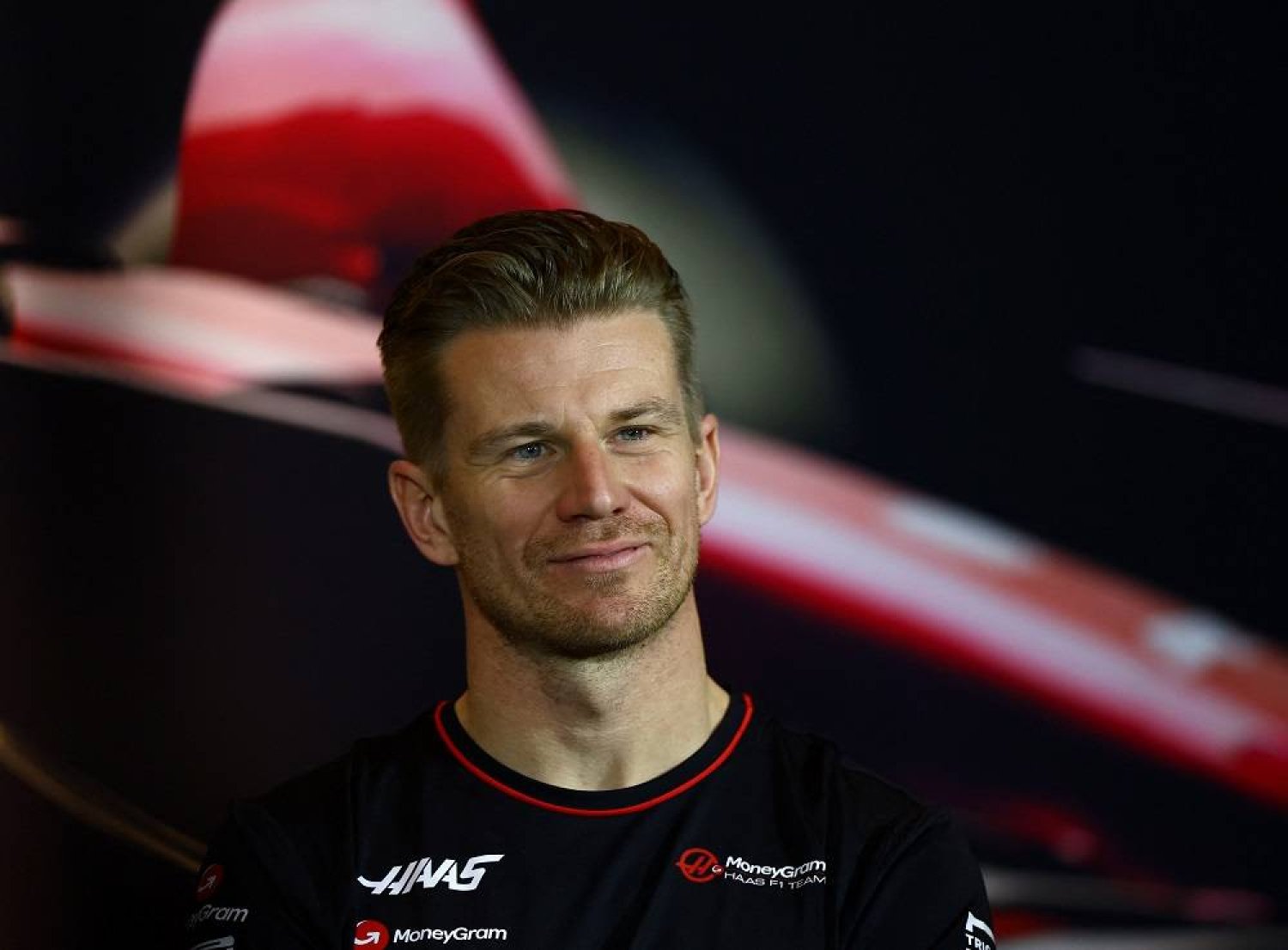 Formula One F1 - Chinese Grand Prix - Shanghai International Circuit, Shanghai, China - April 18, 2024 Haas' Nico Hülkenberg during a press conference ahead of the Chinese Grand Prix. (Reuters)