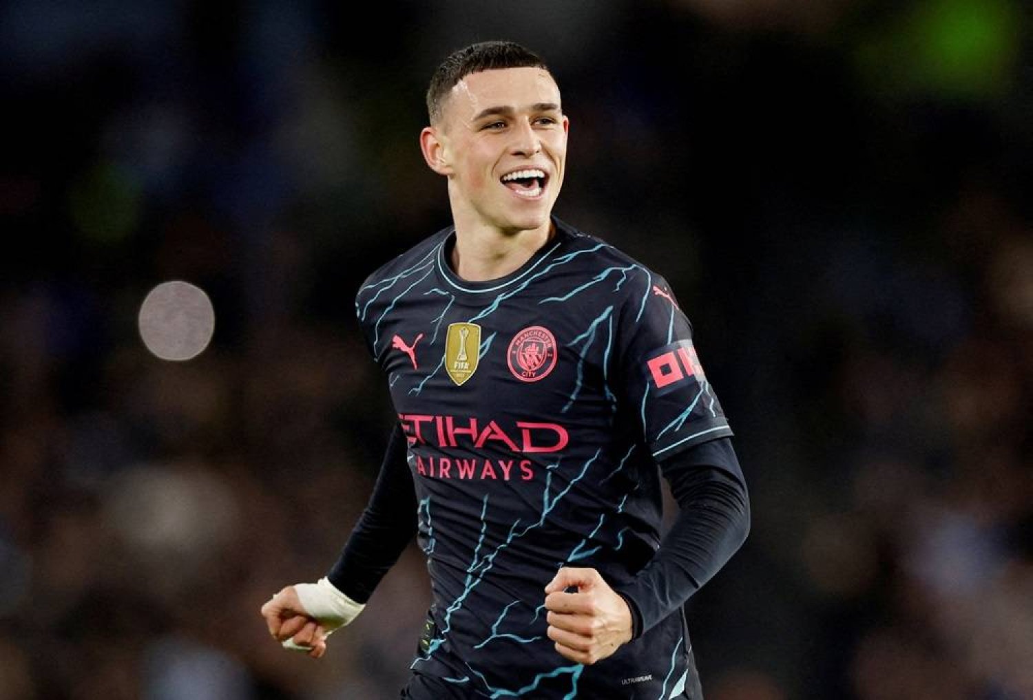Football - Premier League - Brighton & Hove Albion v Manchester City - The American Express Community Stadium, Brighton, Britain - April 25, 2024 Manchester City's Phil Foden celebrates scoring their second goal. (Action Images via Reuters)