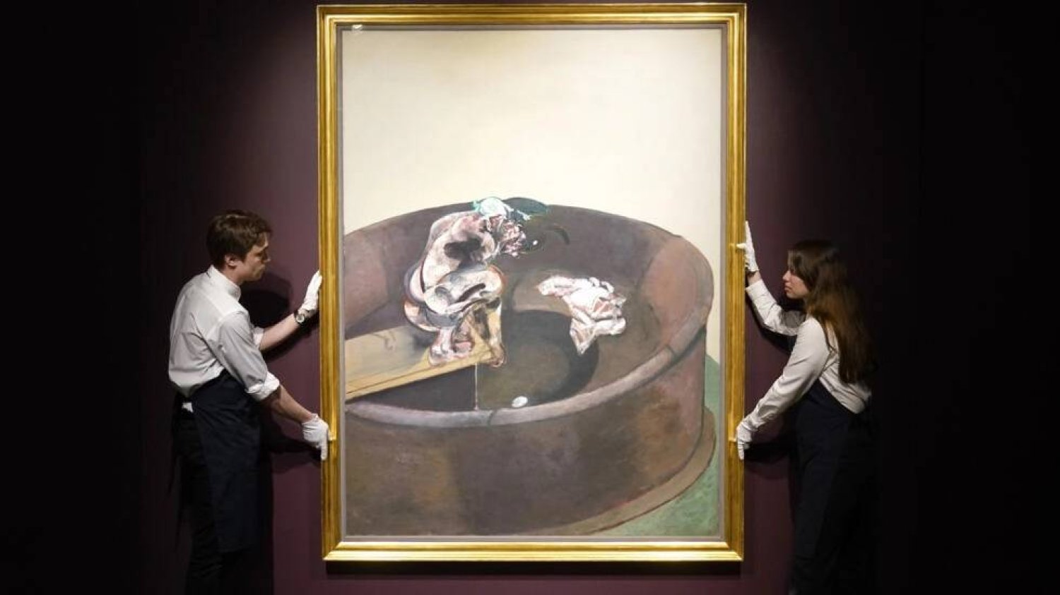 At Sotheby's, the jewel in the sale crown is a Francis Bacon portrait estimated at $30-50 million. TIMOTHY A. CLARY / AFP
