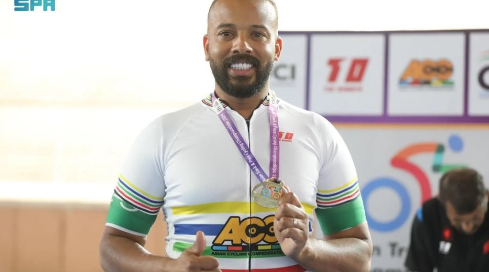 Bassam Almajrashi won a gold medal in the Scratch Race - C4 at the Asian Para Track Cycling Championships held in New Delhi. SPA
